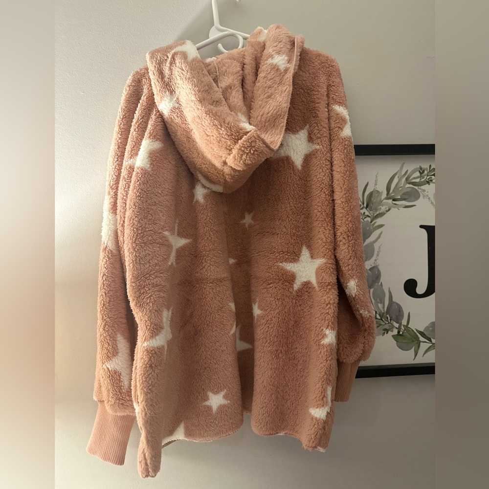 Hem & Thread Sherpa Hooded Open Jacket - Picture 12 of 12